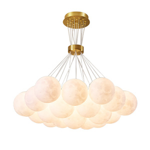Lustre Boule Bulle Planète Lune LED pour Salon et Chambre, Lumière Plein Spectre Tricolore, Hauteur Réglable, <span class=keywords><strong>Suspension</strong></span> - Product Image 5