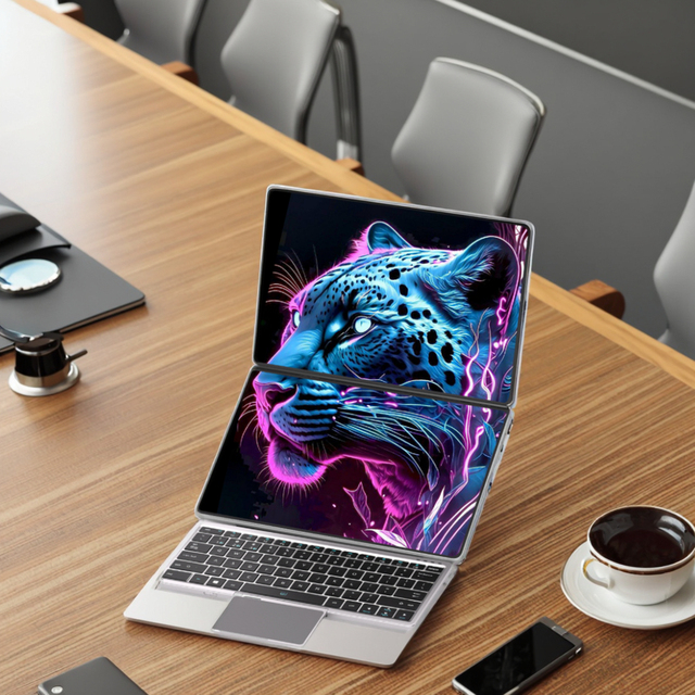 2025 OEM New Dual-Screen 2-in-1 Laptop 10.95"+10.95" 16GB DDR5 Intel Processor 512GB+2TB Expansion Business Touch Smart Windows