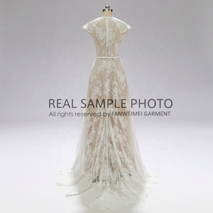 #617 Real Photos <strong>Vintage</strong> Sweep Train <strong>Wedding</strong> <strong>Dress</strong> <strong>Boho</strong> Lace Beach Lace Gown Bridal Gown <strong>Wedding</strong> <strong>Dress</strong> - Product Image 4