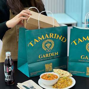 ถุงกระดาษคราฟท์สำหรับอาหารแบบย่อยสลายได้เอง ทนทาน รับผลิตตามสั่ง พร้อมโลโก้ตามต้องการ สำหรับร้านอาหารอินเดีย - Product Image 2