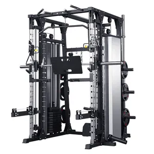 Cheap YS Home gym Smith Machine with pulley system gym squat rack pull up bar upper body strength training equipment
