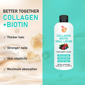 Colágeno de Alta Calidad con Biotina en Líquido Oral, Sabor a Bayas Mixtas, para Cabello, Piel y Uñas Saludables, Elasticidad de la Piel - Product Image 2