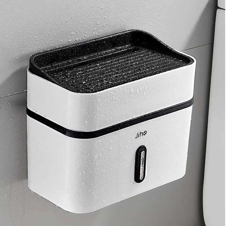 Sesam freie Probe Kunststoff wasserdicht ohne Stanzen Tissue Box Holders mit großer Kapazität Quadratischer Toiletten papiersp ender