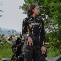 Veste de moto pour femme Duhan, certifiée CE, veste de protection pour moto, protection dorsale amovible