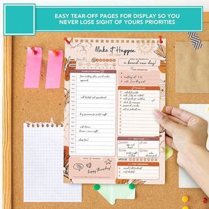 Cuaderno Planificador Diario con Cubierta de PP y Folleto Plegable "Hazlo Tú Mismo", Agenda Semanal y Mensual A5, Lista de Tareas de Productividad para Oficina y Escuela - Product Image 5