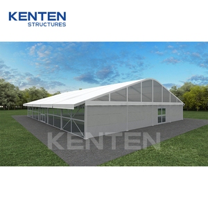 Tenda KENTEN per Progetti di Mensa, Grande Struttura in Vetro per Esterni, Tenda Permanente Curva per Catering e Caffetteria con Aria Condizionata - Product Image 6