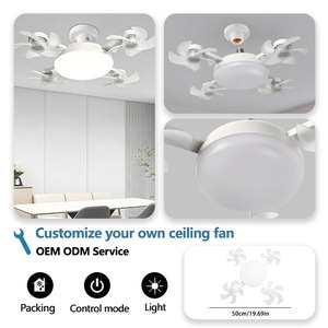 <span class=keywords><strong>Ventilateur</strong></span> de <span class=keywords><strong>plafond</strong></span> LED E27 moderne à 3 vitesses et 4 pales, blanc scandinave, <span class=keywords><strong>télécommande</strong></span>, 4100K, vent puissant, corps en ABS pour salon - Product Image 4