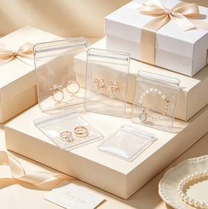 Multi-Size Transparent PVC <b>Jewelry</b> Zip Bags, Dust-Proof Moisture-Proof Resealable Pouches, Small <b>Jewelry</b> <b>Storage</b> - Product Image 2
