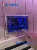 DR.HUGO Rejuven SU7 Sauna infrarouge à lumière rouge pour 2 personnes en bois de pruche naturel à spectre complet