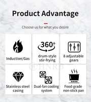 Wok de cuisson électrique rotatif intelligent pour restaurant, cuisine automatique pour restaurant, fast-food et usage domestique
