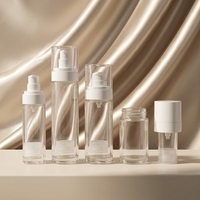 Botol Serum Perawatan Kulit Airless 15ml 30ml 50ml Botol Pompa Airless Kaca Dinding Ganda PP Inner untuk Lotion