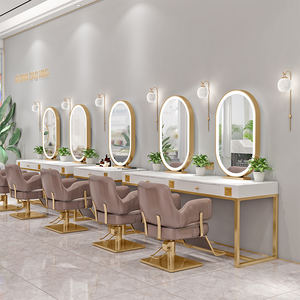 제조업체의 인기 판매 대형 풀사이즈 스타일링 헤어 살롱 벽걸이형 헤어 및 메이크업 LED 뷰티 살롱 거울 - Product Image 5