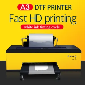 ใหม่ DIY เสื้อยืดพิมพ์ A3 + A3เสื้อยืดพิมพ์ A3 + A3ม้วนฟิล์มฟิล์ม Pet Transfer Dtf เครื่องพิมพ์ R1390 L1800