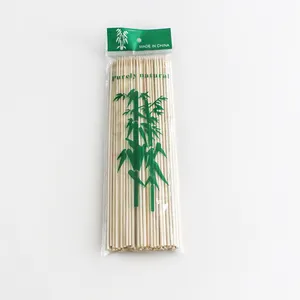 Otomatik makine kullanımı tek kullanımlık bambu barbekü yuvarlak şiş çubukları