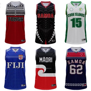 PURE 2024 Samoa Formation TOA Débardeur Sublimation Impression Respirant Jersey Basketball Singlet Chemises Porter - Product Image 2