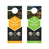 Grossiste Flyer suspendu de haute qualité Flyers imperméables Impression de cintres de porte