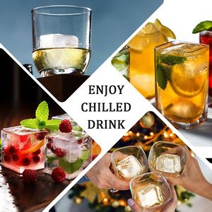 Grand <span class=keywords><strong>bac</strong></span> à glaçons en silicone réutilisable et sans bpa <span class=keywords><strong>avec</strong></span> <span class=keywords><strong>couvercle</strong></span> Moule à glaçons carré Grande machine à glaçons 4/6/8 grilles - Product Image 6