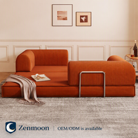 Canapé de compression Zenmoon pour le commerce extérieur, directement de l'usine ; Canapé-lit combiné pour salon ; Emballé sous vide, usage domestique, 2-en-1, rotatif, en métal