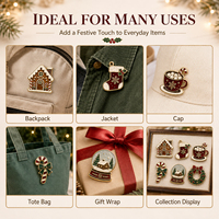 Épingles en métal personnalisées pour cadeaux d'hiver, fabricant OEM, vente en gros, épingles émaillées de Noël, badges de revers personnalisés pour les fêtes, émail souple ou dur