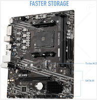 Carte mère de jeu A520M-A PRO (Ryzen 5000, AM4, DDR4, PCIe 3.0, SATA 6Gb/s, M.2, USB 3.2 Gen 1, DVI, Micro-ATX)