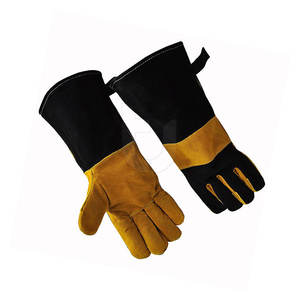 Guantes de soldadura de cuero personalizados de alta calidad Guantes de trabajo a prueba de fuego de fabricante profesional al por mayor disponibles - Product Image 3