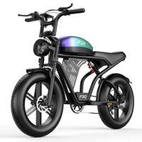 Moto électrique rétro 20 pouces 48V 1500W à moteur sans balais haute puissance avec batterie au lithium, prête à l'emploi, directement de l'usine, pour l'exportation