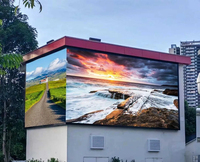 Écran d'affichage numérique LED commercial IP65, panneau vidéo d'angle de bâtiment P10 SMD, signalisation animée couleur intégrale