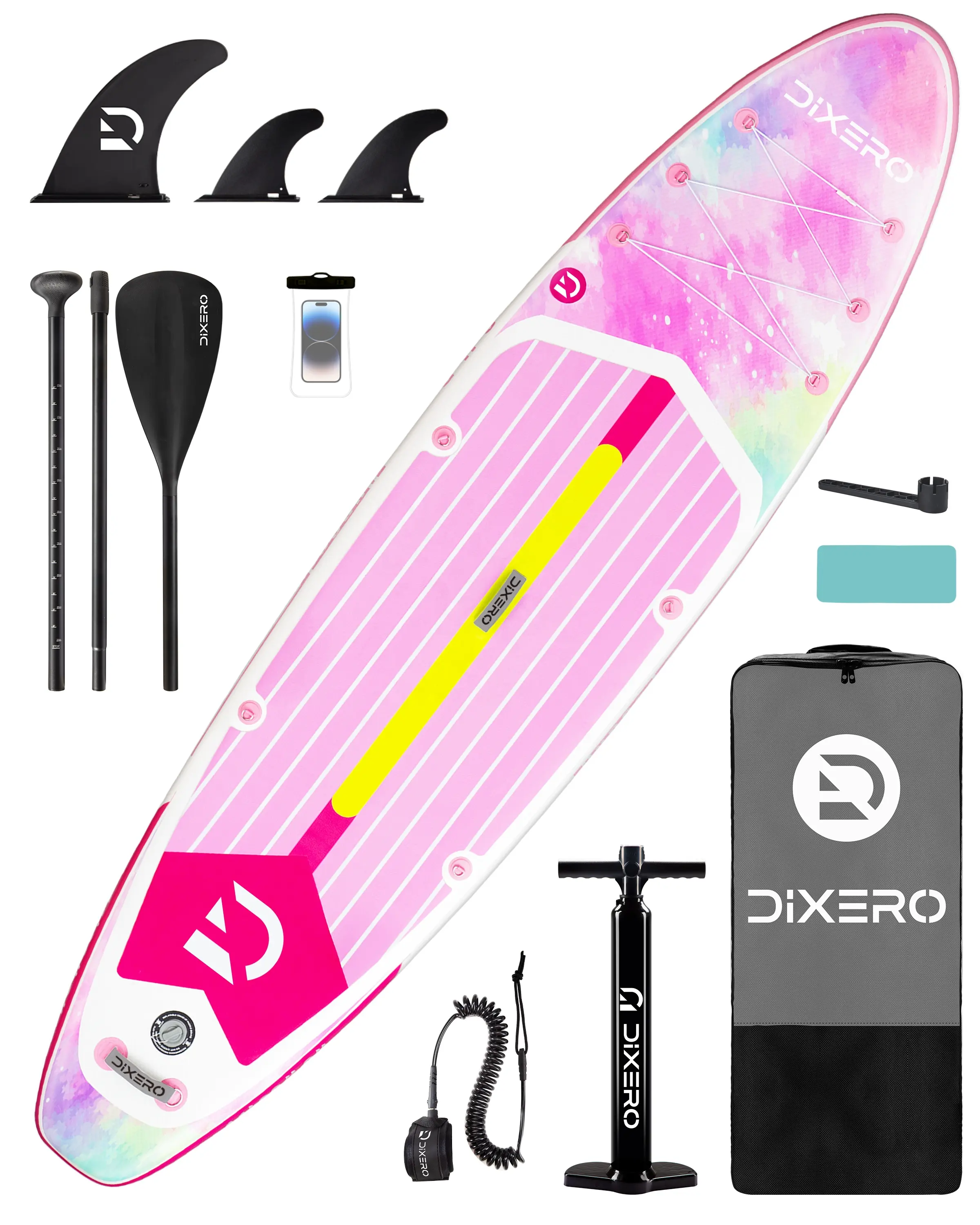 PF 11-Zoll-Fuß rosa Stehpaddelbrett Rundfarben-Surfboard Paddelbrett Paddelbrett Aufblasbares Sup