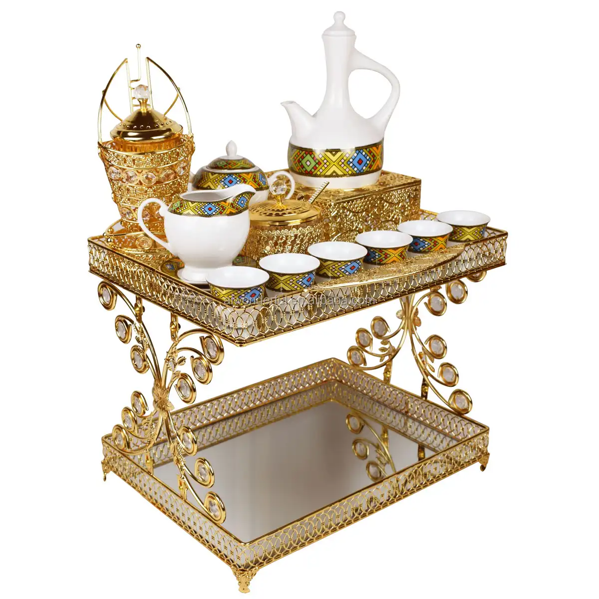 Karois 2022 — petite table basse arabe, deux niveaux, pour le thé