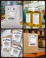 Label Printer Thermal Grosir Pabrik 10x15 Stiker Perekat 5-Lapisan Gulungan Label Thermal