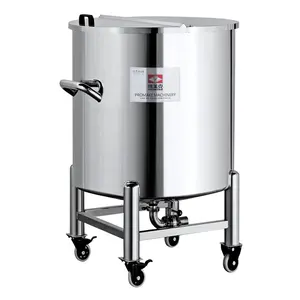 200LStainless Steel Mobile Liquid Cream Sauce Juice Jam Milk Shampoo Lotion Water Storage Tank