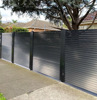 Panneaux de clôture horizontaux en aluminium résidentiels avec un design architectural moderne et une production OEM