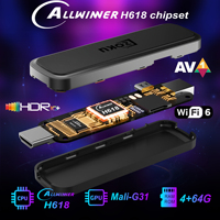 ZOKU TV Stick H2pro Android 14.0 4G RAM 64G ROM Terlaris, Mendukung Dekode 4k, Pemutar Media Streaming, Harga Pabrik