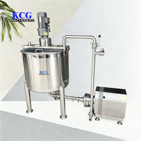 Cuve de mélange horizontale en acier inoxydable, moulin colloïdal sanitaire de qualité alimentaire, capacité 100L, équipement de cuisson pour pâte de sésame