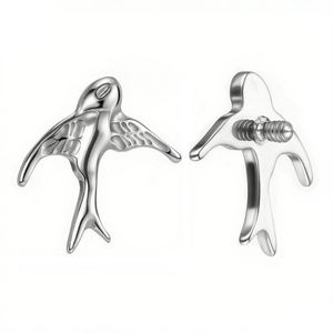 Lotus Wholesale Implant Grate Titanium Metal High Polished Spooky Ghost Internal Threaded Fine Body Piercing Jewelry - Product Image 3