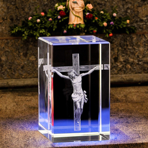 Serie de Cristal 3D de Jesús, Recuerdos Religiosos, Artesanías, Decoración, Regalo Religioso - Product Image 1