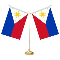 Table en forme de Y avec base en métal pour décorations personnalisables du mini-drapeau des Philippines