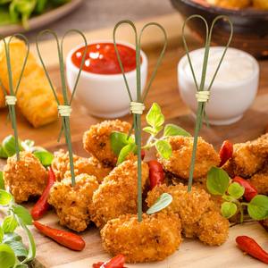 Stuzzicadenti e Spiedini Monouso in Bambù a Forma <span class=keywords><strong>di</strong></span> Cuore per Antipasti, Salumi e Utensili da Bar - Product Image 5