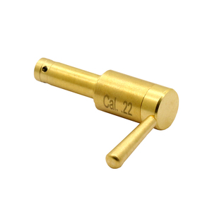 Mira Láser Roja de Calibre .22 con Alcance de 5-100 Yardas, Construcción de Latón Chapado en Oro Sin Aumento - Product Image 2