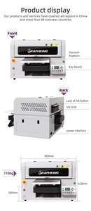 Graphking Độ phân giải cao A3 Kích thước UV phẳng máy in Máy in kỹ thuật số cho hộp, bóng, trường hợp điện thoại, bút, thẻ PVC in ấn - Product Image 5