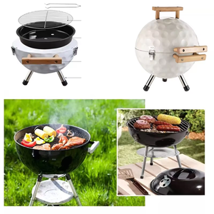 NB Favour <span class=keywords><strong>Mini</strong></span> Portabel panggangan berkemah sepak bola berbentuk BBQ kompor lipat Kebab barbekyu Oven arang bulat luar ruangan - Product Image 4