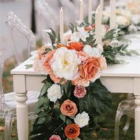 Tiges de roses et de dahlias artificiels en soie, réalistes et faites à la main, pour bouquets de mariage, baby shower, arrangements floraux de Noël