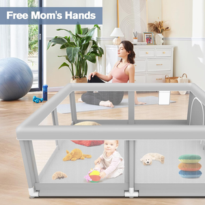 Parc Bébé Vente Directe Usine avec Tapis, Très Grand Parc avec Sac de Rangement Adapté à une Utilisation Intérieure et Extérieure - Product Image 6