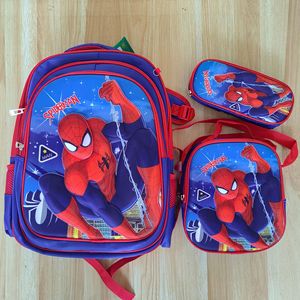Mochilas escolares 3D Melody estudiantes conjunto de 3 piezas mochila niños en grados 1-6 mochila pluma bolsa de Almuerzo