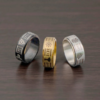 Bague anti-stress rotative en acier inoxydable certifiée CNAS, bijou de main tendance