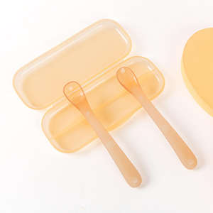 Sevimli çocuklar besleme seti toptan BPA ücretsiz yumuşak bükülebilir 2 parça Set tulumları ve bebekler için silikon bebek kaşığı - Product Image 3