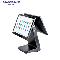 Máquina POS Android Industrial de 15.6 Pulgadas con Pantalla Dual, Caja Registradora Inteligente Todo en Uno, Máquina de Facturación de Alta Velocidad para Tiendas de Conveniencia