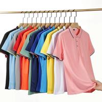 Kaos Polo Golf Pria Bordir Logo Custom Campuran Polyester Rayon Cepat Kering Anti Kusut Lengan Pendek OEM Grosir Partai Besar