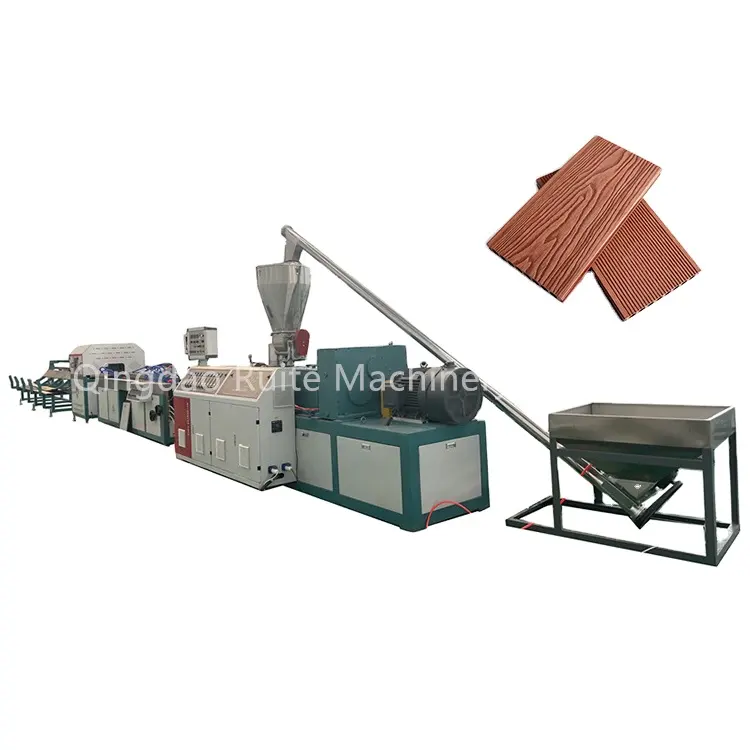 co-extrusion wpc composite deck flooring making machine used for outdoor floor
