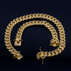 Collar bañado en <span class=keywords><strong>oro</strong></span> de <span class=keywords><strong>18</strong></span> quilates estilo hip-hop para <span class=keywords><strong>hombre</strong></span> y mujer, Gargantilla, estilo cubano, Europa y Estados Unidos - Product Image 6